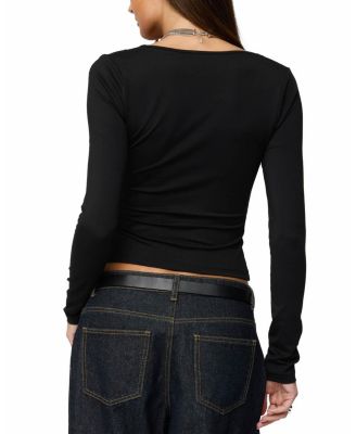 Zeya Lacey Keyhole Top