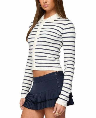 Loreen Striped Knit Cardigan