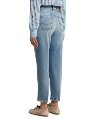Low Rise Straight Crop Jeans in Ink