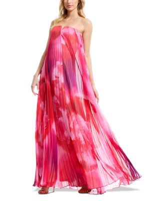 Kelston Strapless Pleated Dress
