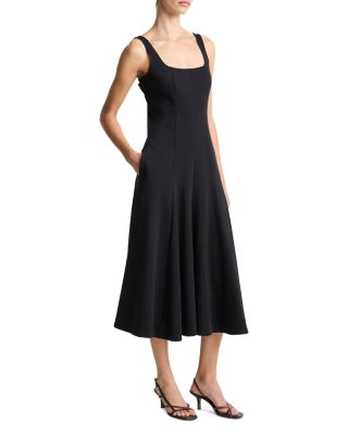 Square Neck Seamed Dress