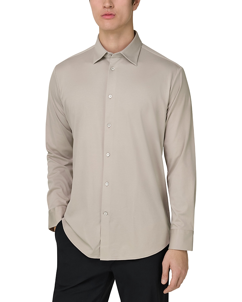 Boggi Milano Regular Fit Cotton and Silk Polo Shirt