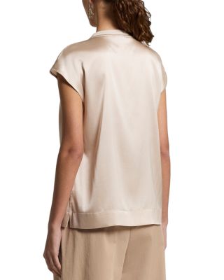 Satin Cap Sleeve Tee