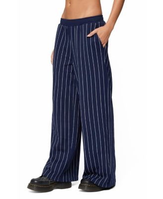 Mercer Pinstripe Wide Leg Sweatpants