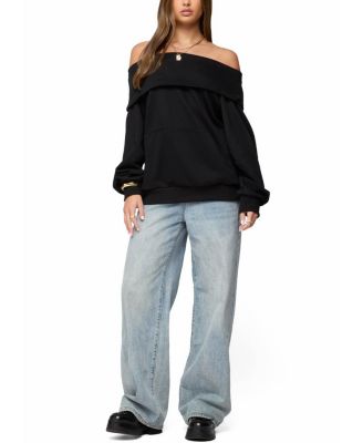 Ashlee Oversized Foldover Sweatshirt