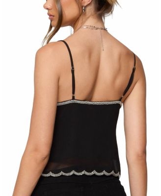 Opal Bead & Sequin Chiffon Tank Top