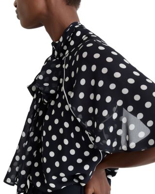 Alliana Polka Dot Printed Top