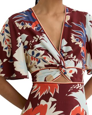 Asha Printed Midi Dress