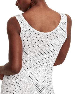 Lace Trim Pointelle Tank Top