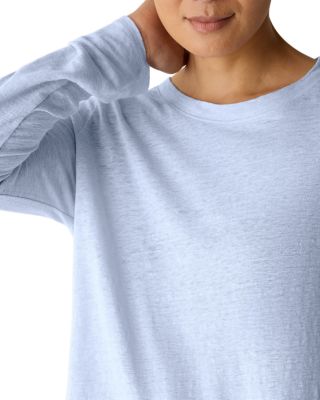Petite Long Sleeve Linen Tee
