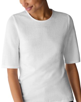 Textured Elbow Sleeve Top