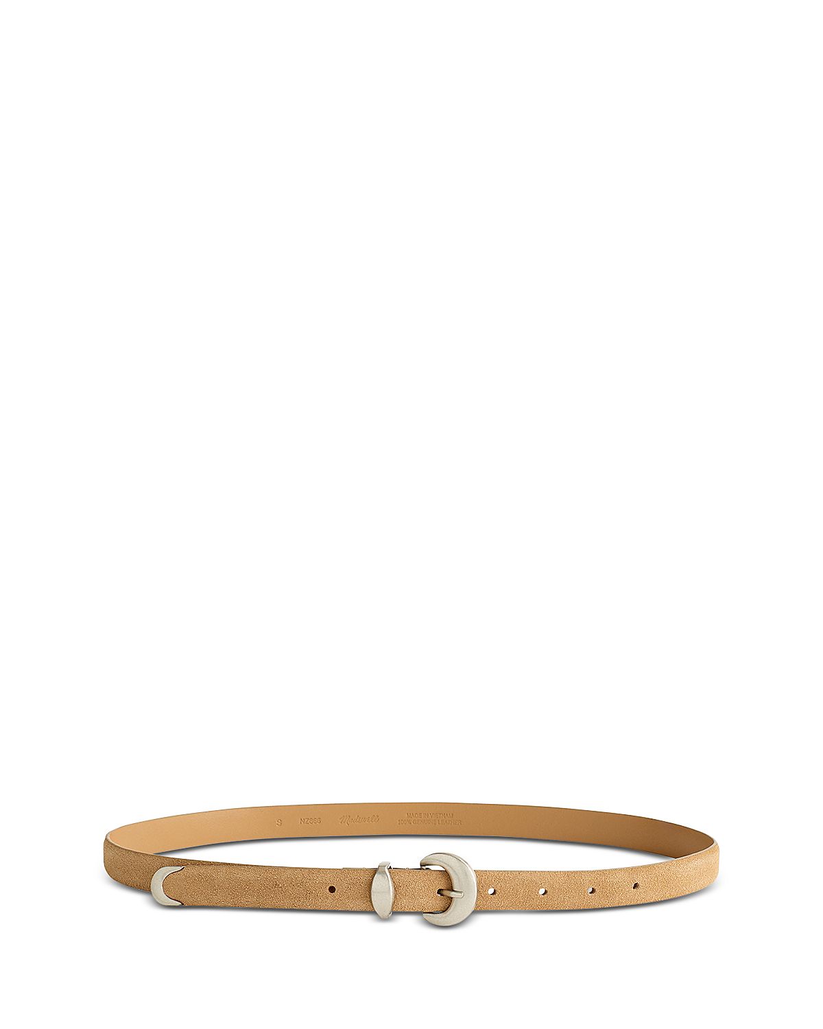 Madewell Women's Lucie Dome Buckle Suede Belt