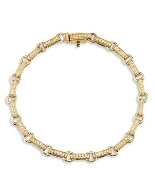 14K Yellow Gold The Solara Diamond Bar Link Bracelet