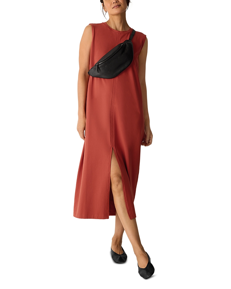 Eileen Fisher Pima Cotton Crewneck Dress