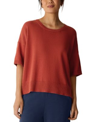 Crewneck Elbow Sleeve Sweater