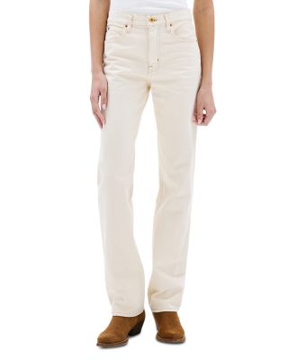 Pheonix High Rise Relaxed Straight Leg Jeans in Winter Ecru