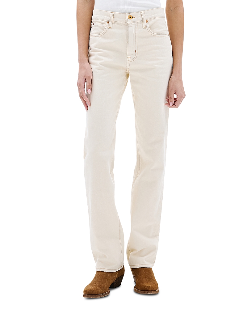 Slvrlake Pheonix High Rise Relaxed Straight Leg Jeans in Winter Ecru