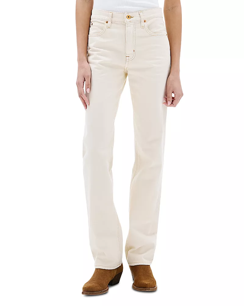 Slvrlake Pheonix High Rise Relaxed Straight Leg Jeans in Winter Ecru