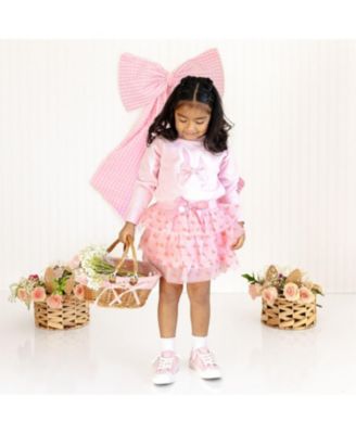 Girls' Bunny Bow Easter Sweatshirt - Baby, Little Kid