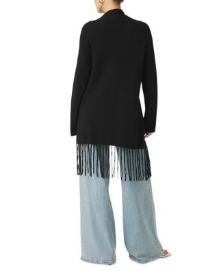 Spl X CJ Fringe Open Front Cardigan Sweater