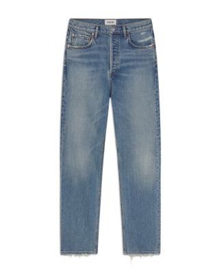 '90s Pinch Waist High Rise Straight Crop Jeans in Renew
