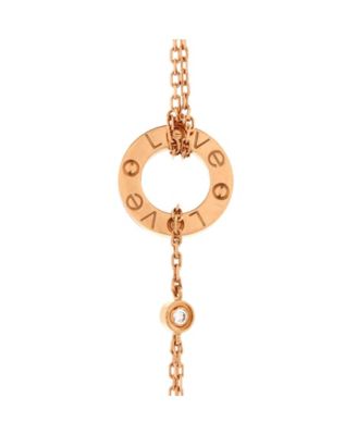  2 Diamonds Love Bracelet 18K Rose Gold with Diamonds