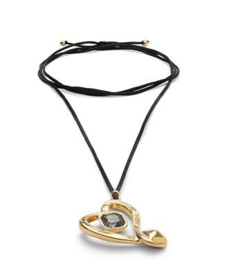  Long Pendant and Central Heart With Black Crystal