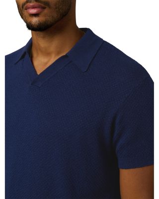 Knit Textured Pullover Polo