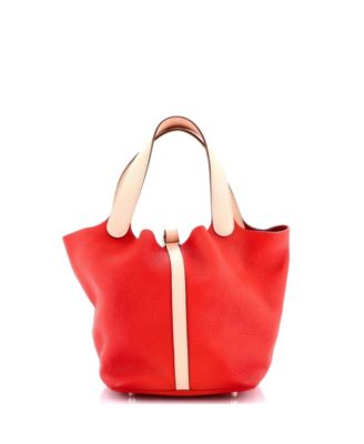 MM Bicolor Picotin Lock Bag Clemence with Swift