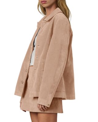 Faux Suede Chore Coat