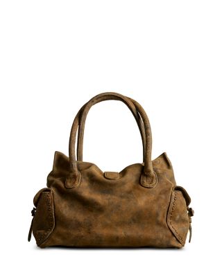 WTF Austin Small Nubuck Leather Shoulder Bag