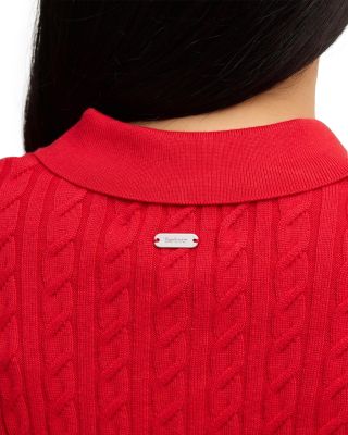 Hartland Cable Knit Polo Tee