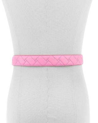 Quilted Kensington Leather Belt