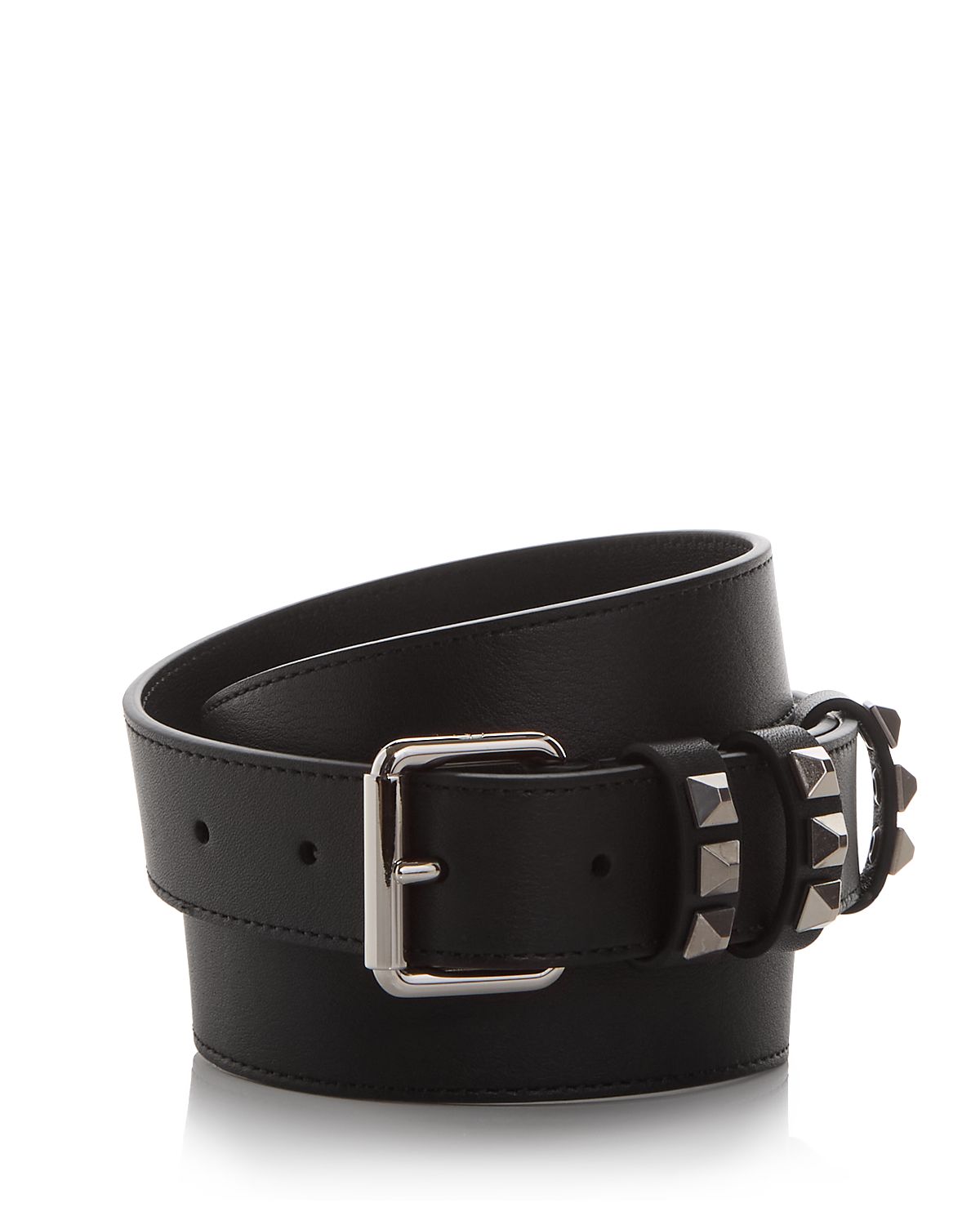 Valentino Garavani Men's Flaneuse Rockstud Leather Belt