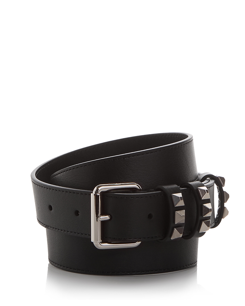 Valentino Garavani Men's Flaneuse Rockstud Leather Belt