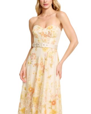 Mabel Sweetheart Bustier Belted Tea Dress