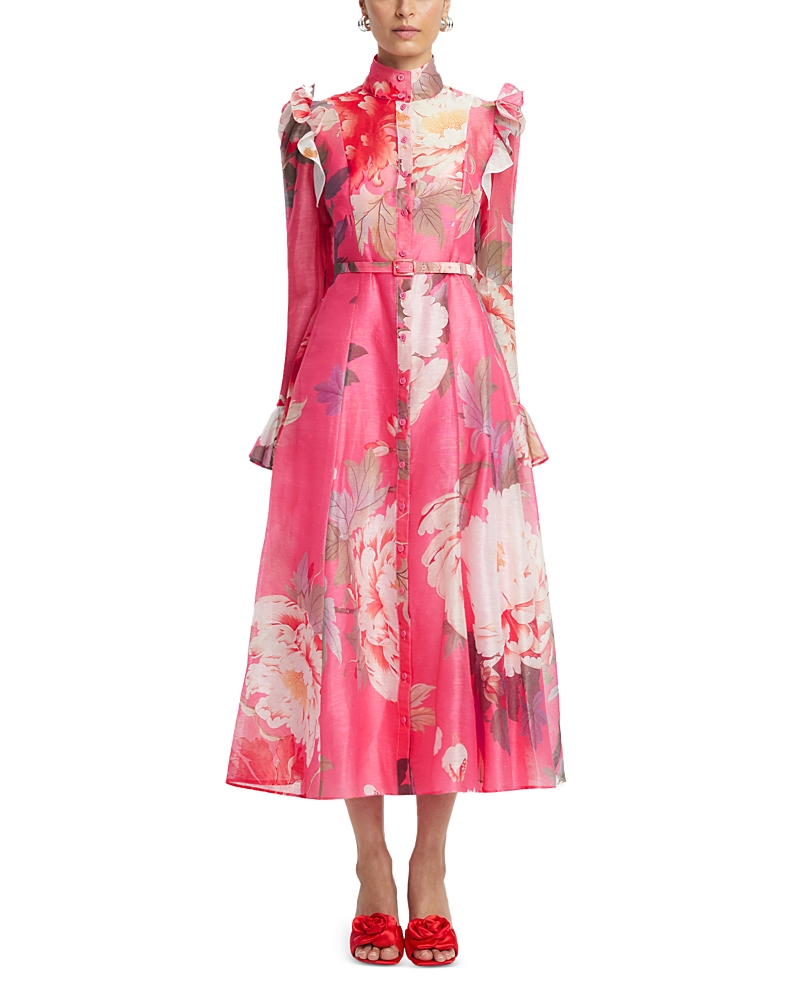 Leo Lin Katrina Butterfly Sleeve Midi Dress