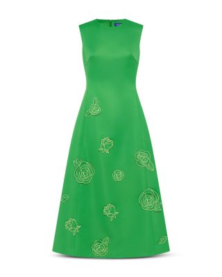 Cleo Appliqu&eacute; Sleeveless Midi Dress