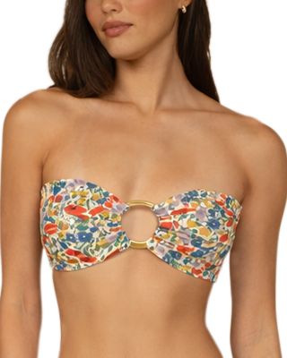 Florencia Floral Tori Ties Bandeau Bikini Top & Lulu Bikini Bottom