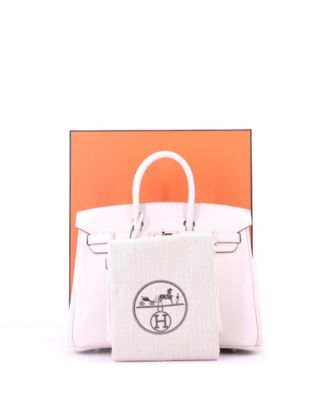 Birkin 25 Handbag Grey Swift with Palladium Hardware