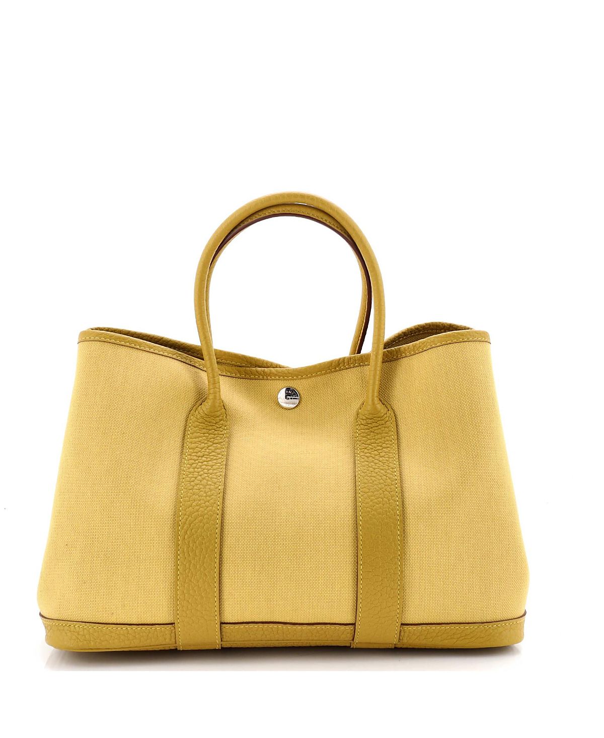 Pre-Owned HERMES 30 Garden Party Tote Toile and Leather
