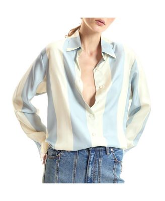  Silk Stripes Button-Up Shirt