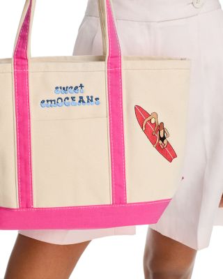 Surf Sweet Emoceans Large Canvas Tote Bag