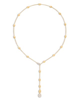 18K Yellow Gold Siviglia Diamond & Textured Larait Necklace, 18"