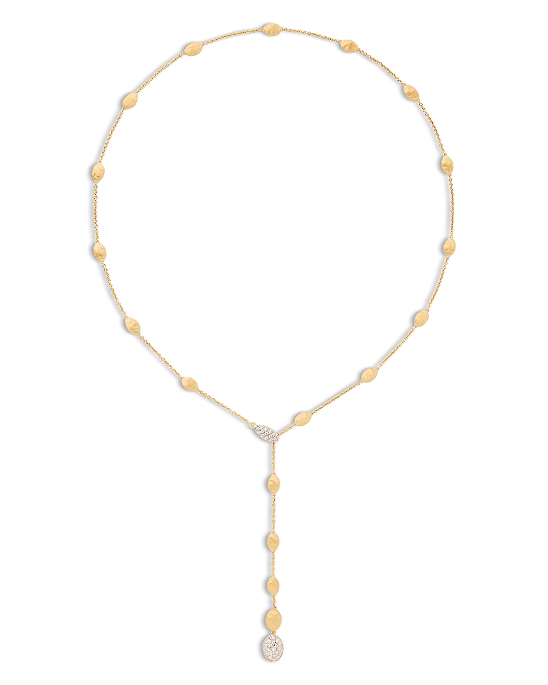 Marco Bicego 18K Yellow Gold Siviglia Diamond & Textured Larait Necklace, 18