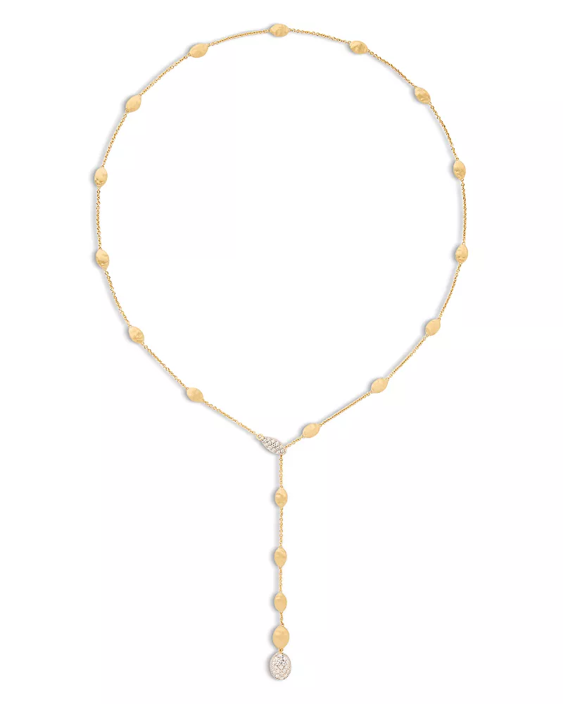 Marco Bicego 18K Yellow Gold Siviglia Diamond & Textured Larait Necklace, 18