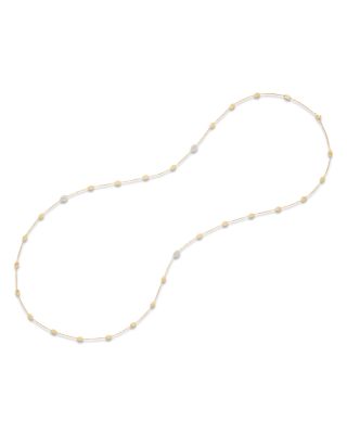 18K Yellow Gold Siviglia Diamond & Textured Link Long Chain Necklace, 36"
