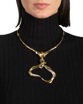 Solanales Crystal Modernist Collar Pendant Necklace