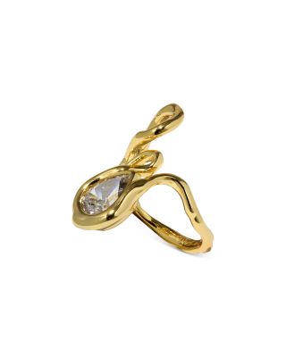 Asterales Floating Cubic Zirconia Vine Ring