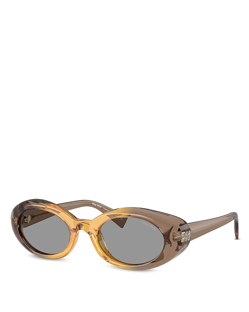 Miu Miu Oval Sunglasses, 52mm